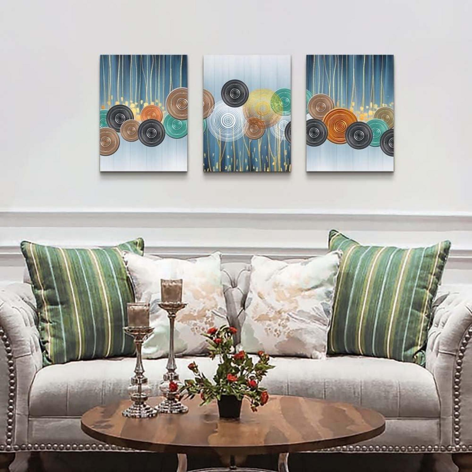 Abstrakte Kreise Leinwand Wandkunst Modern 40x30cm