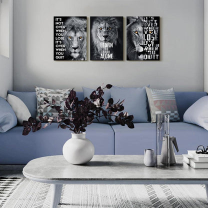 Inspirierende Schwarz Weißer Löwe Wandbilder 40x30 cm