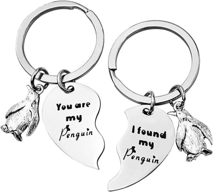 Pinguin Schlüsselanhänger Set Valentinstagsgeschenk