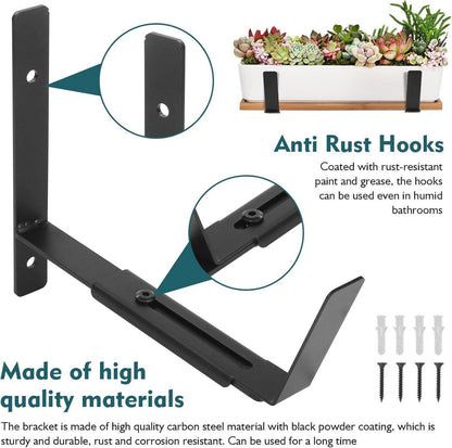 Fippy Verstellbare Balkon Blumenkastenhalter 6-12'' für Wand & Geländer