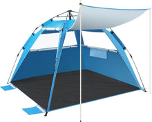Strandmuschel Pop Up mit Sonnendach und Tragetasche UV