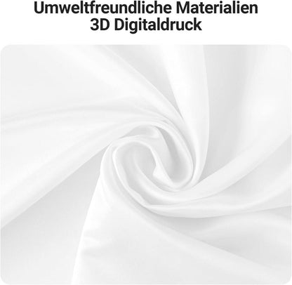 Duschvorhang 280x200cm Reinweiß, Antischimmel Textil, Wasserabweisend, Waschbar & Beschwert