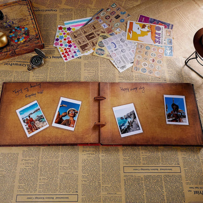 Fotoalbum "Our Adventure Book" 80 Seiten | Reise & Erinnerungen in Lederoptik