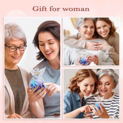 Geschenkbox Ewige Rose Engel Figur für Frauen Weihnachten