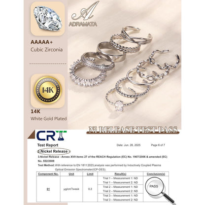 10er Set Verstellbare Damen Ringe Goldfarben | Minimalistisch & Stapelbar