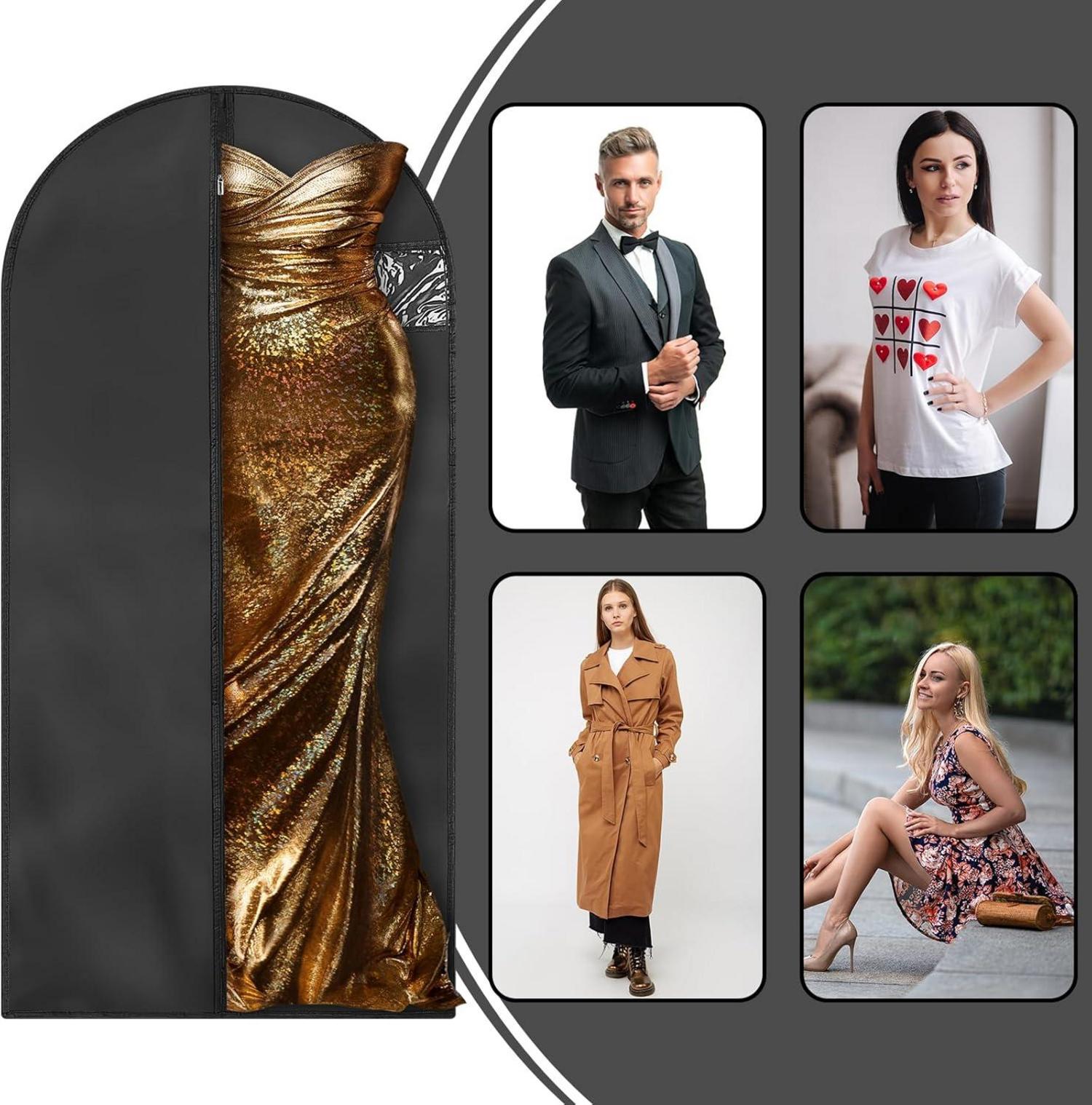 Livdouyu Kleidersack Set 140x60cm mit Schuhbeutel - Schwarz