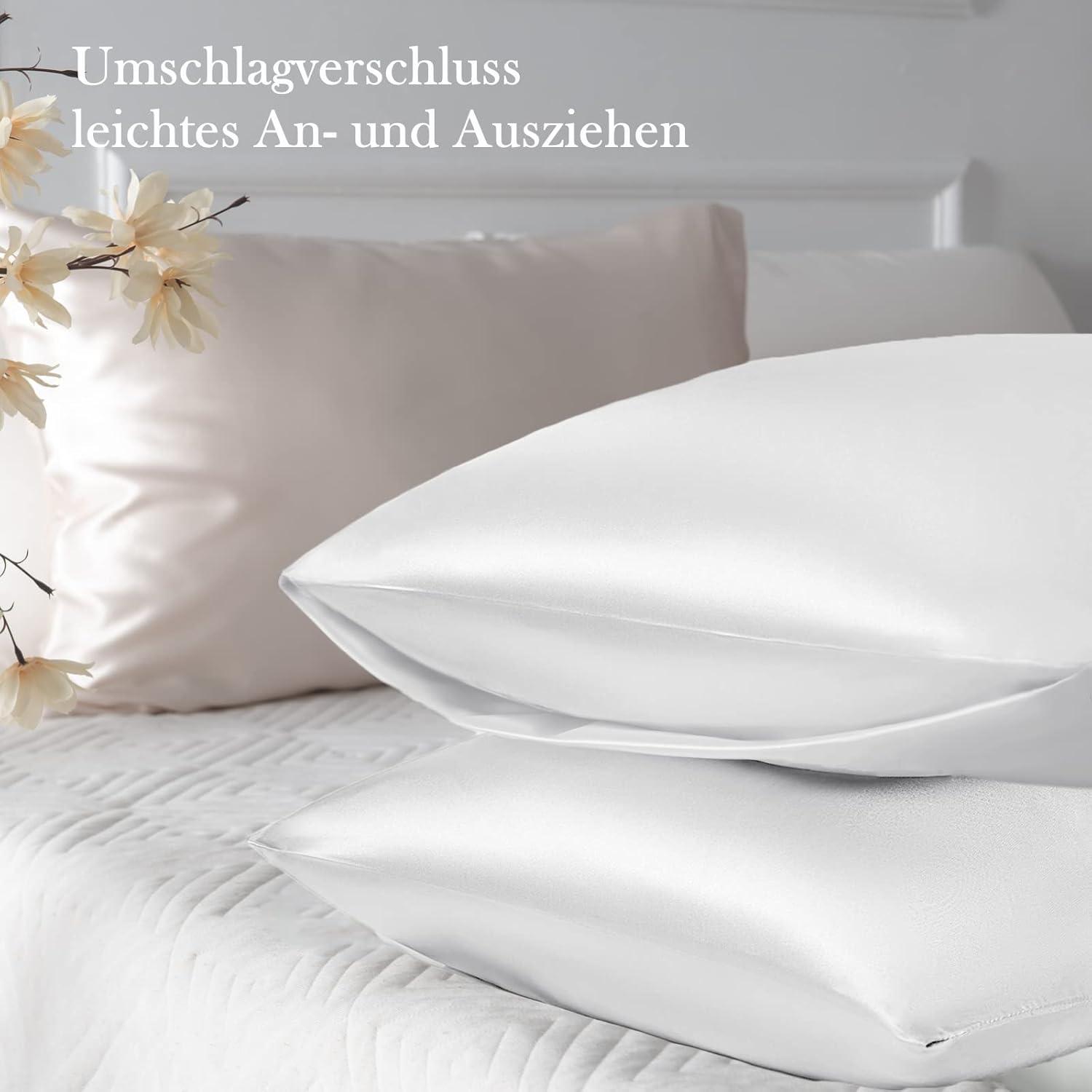 Satin Kissenbezug 50x80 Weich Seidenkissenbezug Pflege Silk