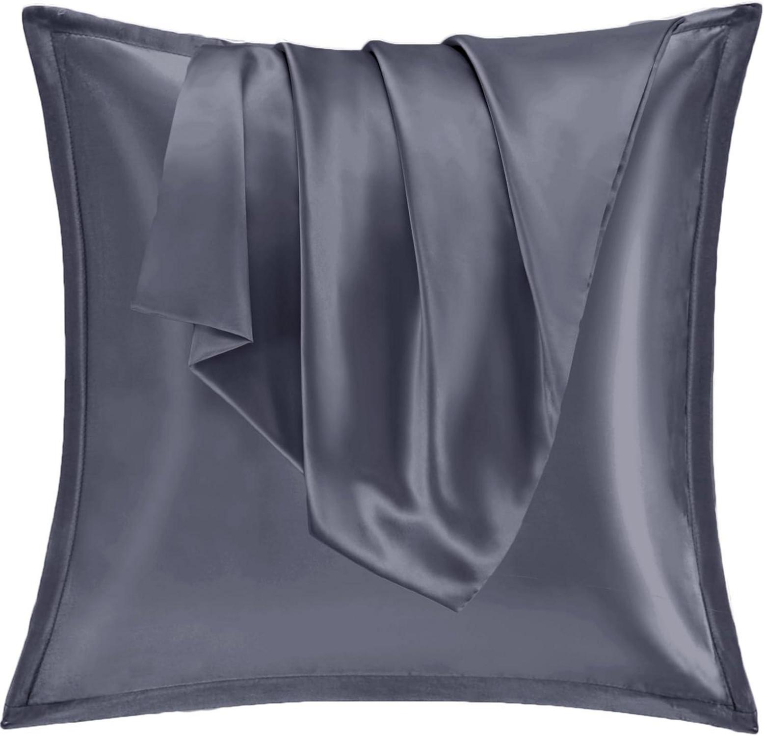 Satin Kissenbezüge 80x80 2er Set Weich Silk Pillowcase Curly Haar