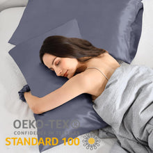 Vielit Satin Kissenbezug 40x60 Blau Violett Set