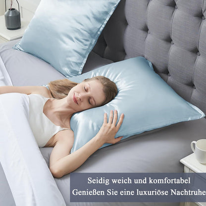 Satin Kissenbezug 80x80 Set Weich Silk Pillowcase