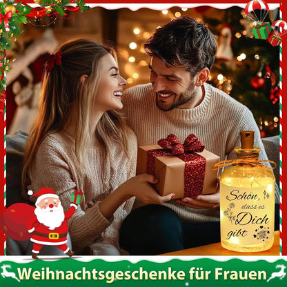 LED Flaschenlicht Geschenk für Frauen - Schön, dass es Dich