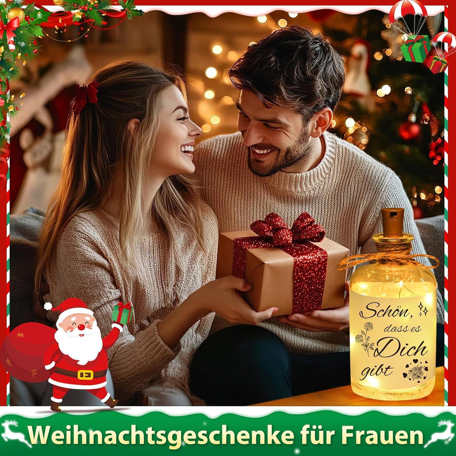 LED Flaschenlicht Geschenk für Frauen - Schön, dass es Dich