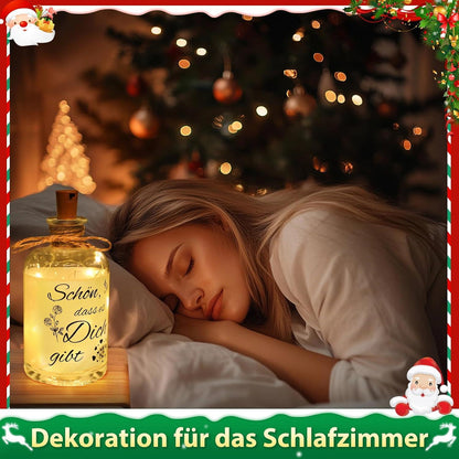 LED Flaschenlicht mit Spruch-Schön, Geschenk für Frauen, Mama, Freundin