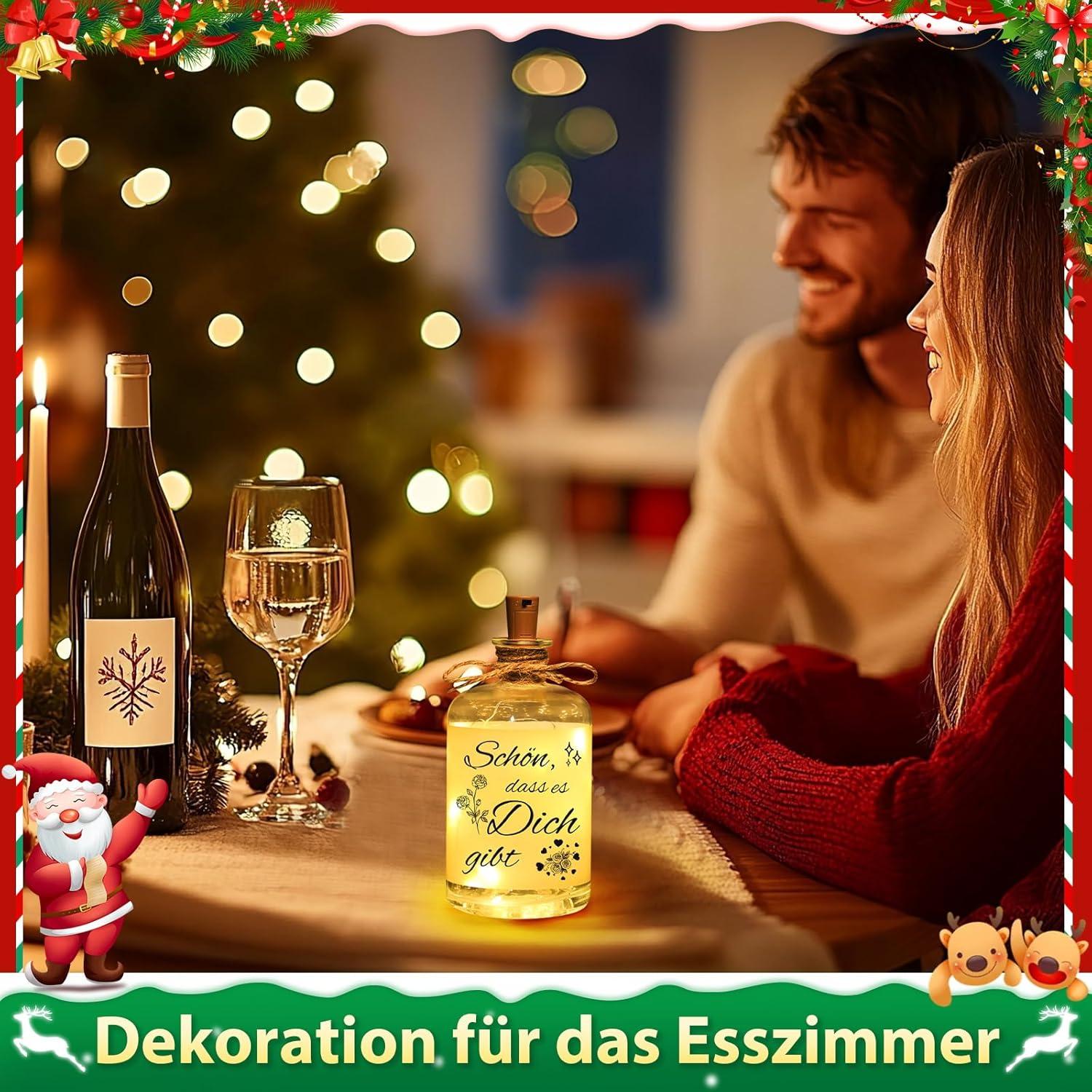 LED Flaschenlicht Geschenk Frauen Freundin Mama Spruch Deko Weihnachtsgeschenk
