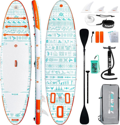Aufblasbares SUP Board mit Zubehör, TIKI Muster