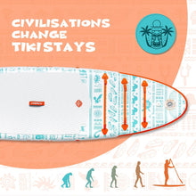 Aufblasbares SUP Board mit Zubehör, TIKI Muster
