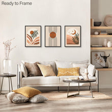 Boho Abstrakte Wandbilder Salbei Grün Geometrische Linie