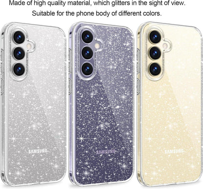 Klar Glitzer Handyhülle Samsung Galaxy S24 Plus 5G, 2 Stück