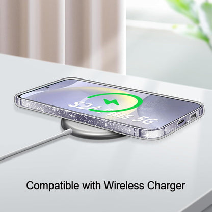 Klare Glitzer Handyhülle Samsung Galaxy S24 Plus 5G Transparent
