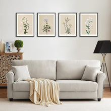 Boho Vintage Blumen Wandbilder 30x40 cm 4er Set