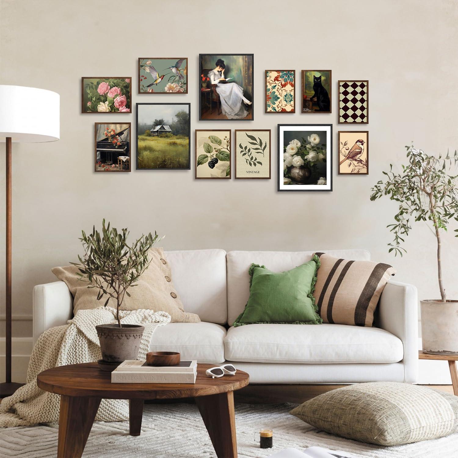 Vintage Französische Land Blumen Leinwandbilder 12er Set