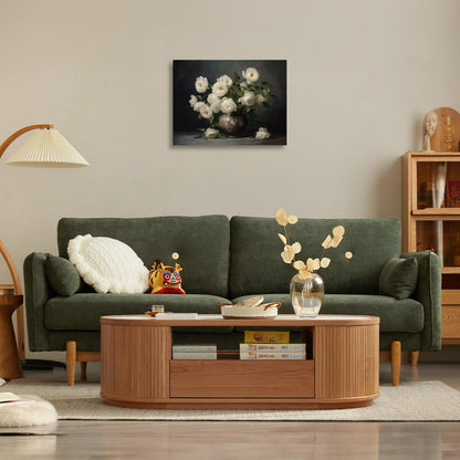 Rustikale Vintage Blume Leinwandbilder für Wohnzimmer Deko 30x40cm