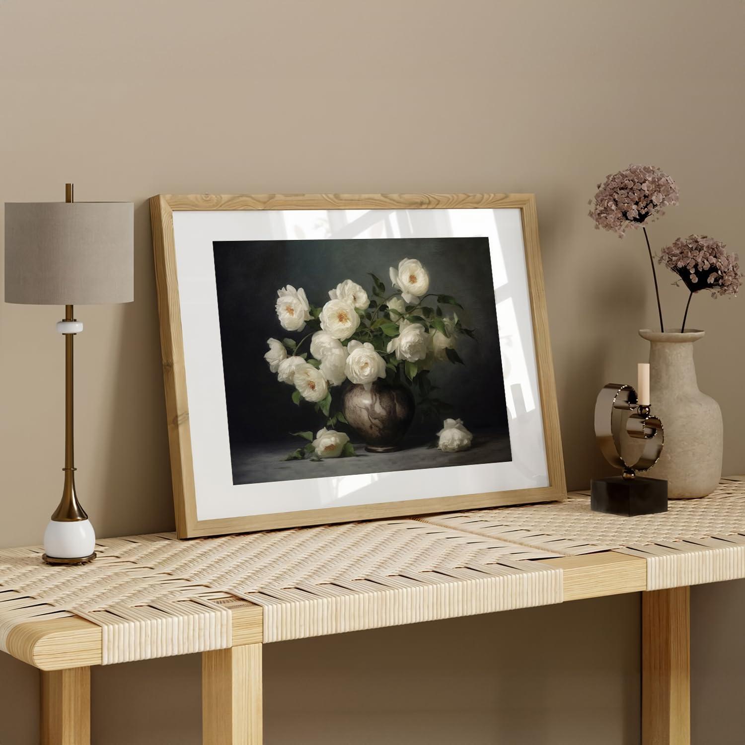 Vintage Blume Leinwand Wandbilder 30x40 cm Schlafzimmer Wohnzimmer Deko