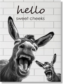 Lustiger Esel Wandbilder Leinwand Badezimmer Wohnzimmer Deko 30x40cm