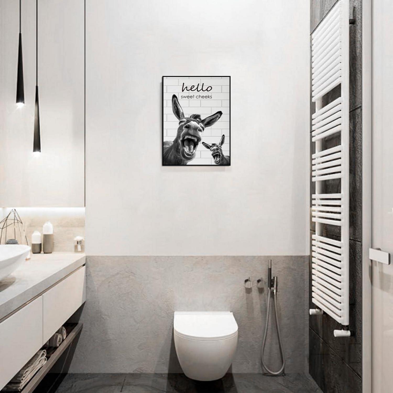 Lustiger Esel Leinwand Poster 30x40 cm Badezimmer Wohnzimmer