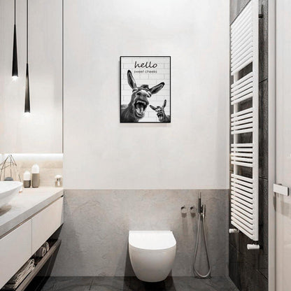 Lustiger Esel Leinwand Poster 30x40 cm Badezimmer Wohnzimmer