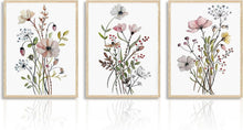 Botanische Wandbilder Blumen Leinwandbilder Set 30x40 Ungerahmt