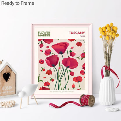 Blumen Vintage Botanische Leinwandbilder für Schlafzimmer