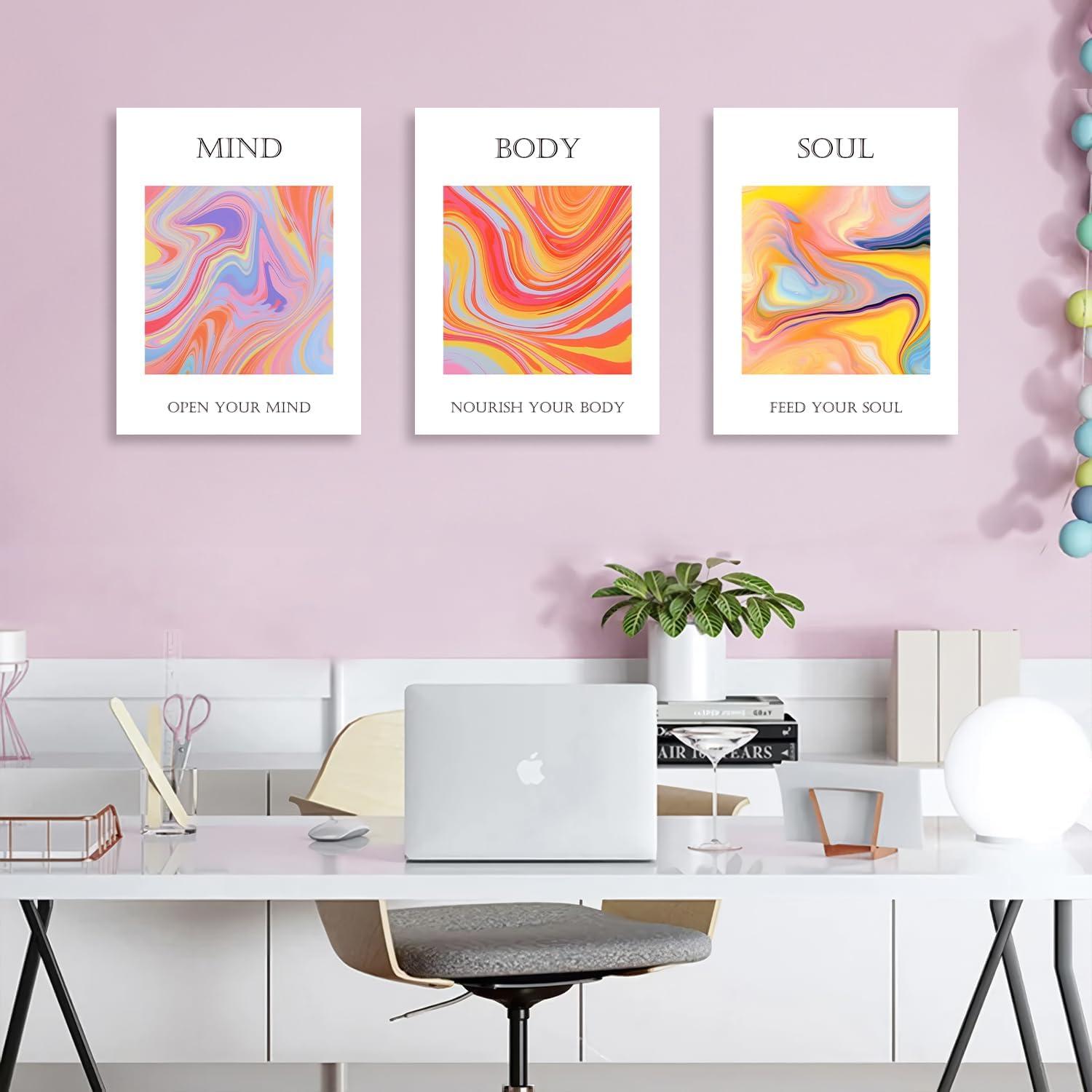 Inspirierende Spirituelle Wandbilder 3er Set Deko 30x40 cm Ohne Rahmen