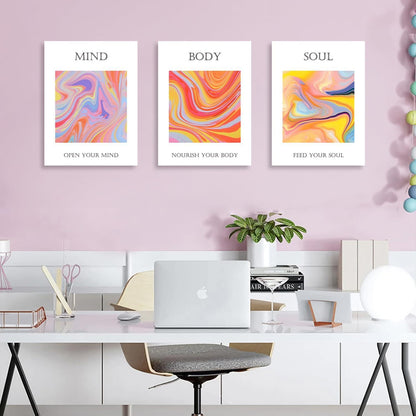 Inspirierende Spirituelle Wandbilder 3er Set Deko 30x40 cm Ohne Rahmen