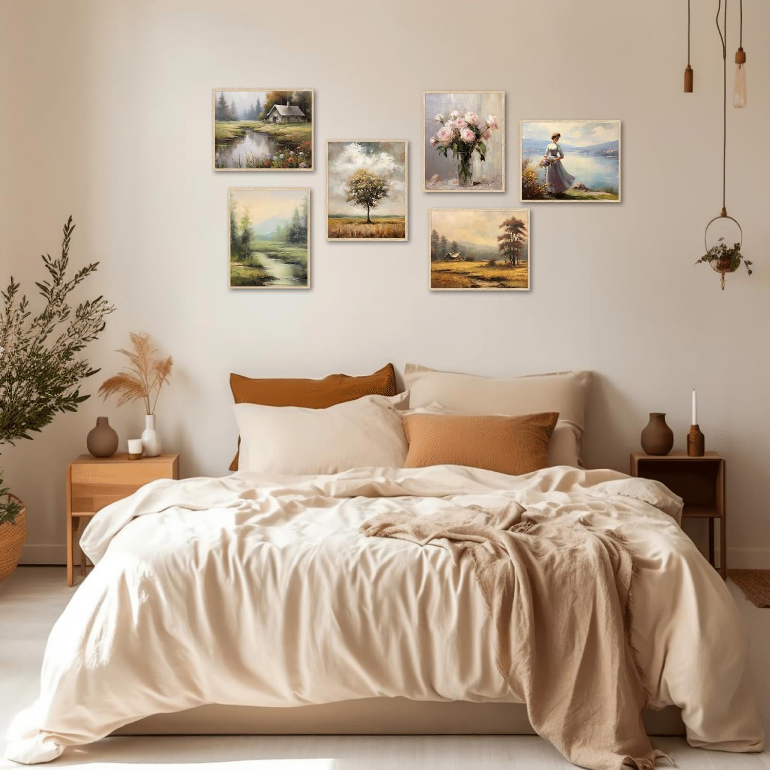 Vintage Rustikale Botanische Wandbilder 20x25 cm 6er Set