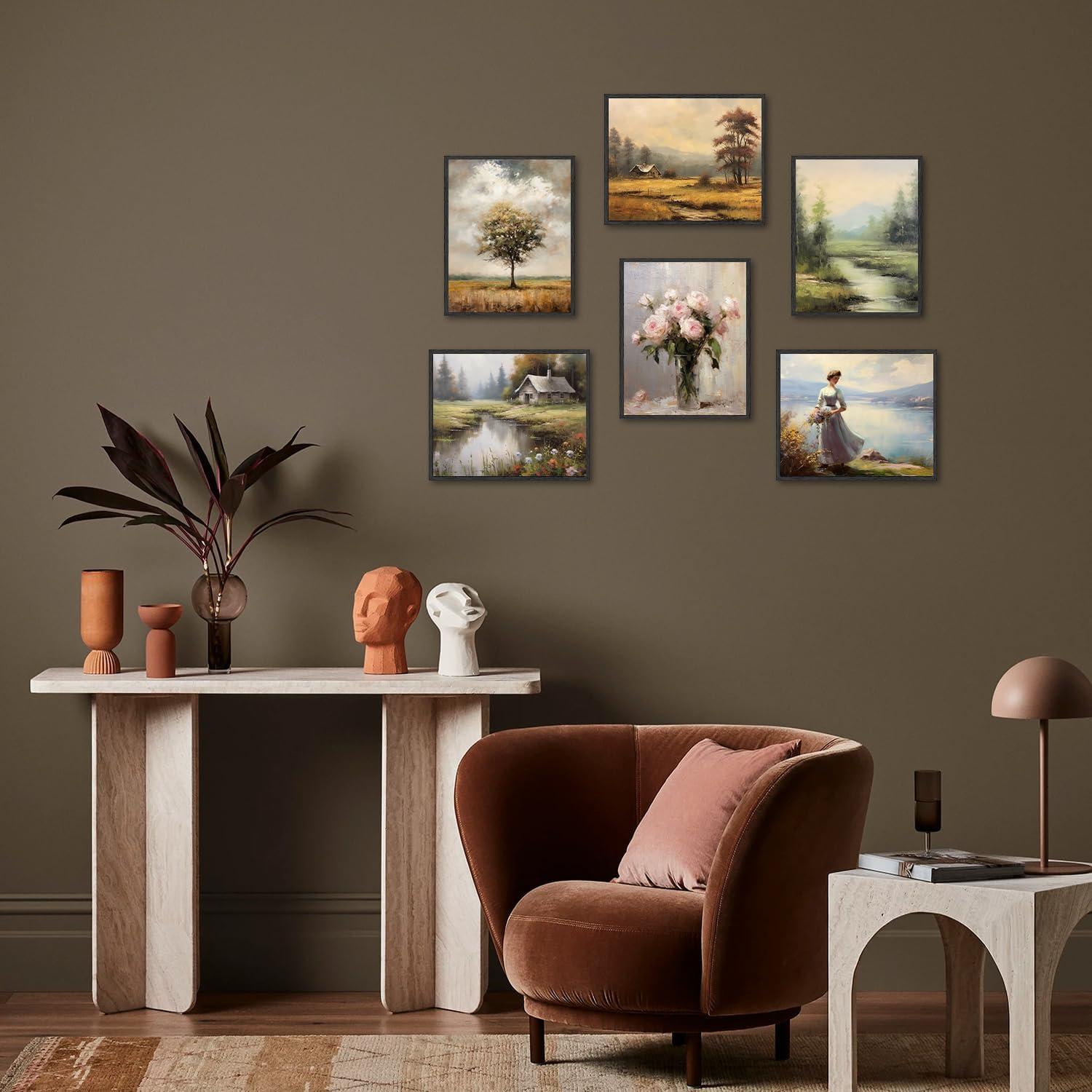 Vintage Wandbilder Französischer Landhausstil 20x25 cm 6er Set