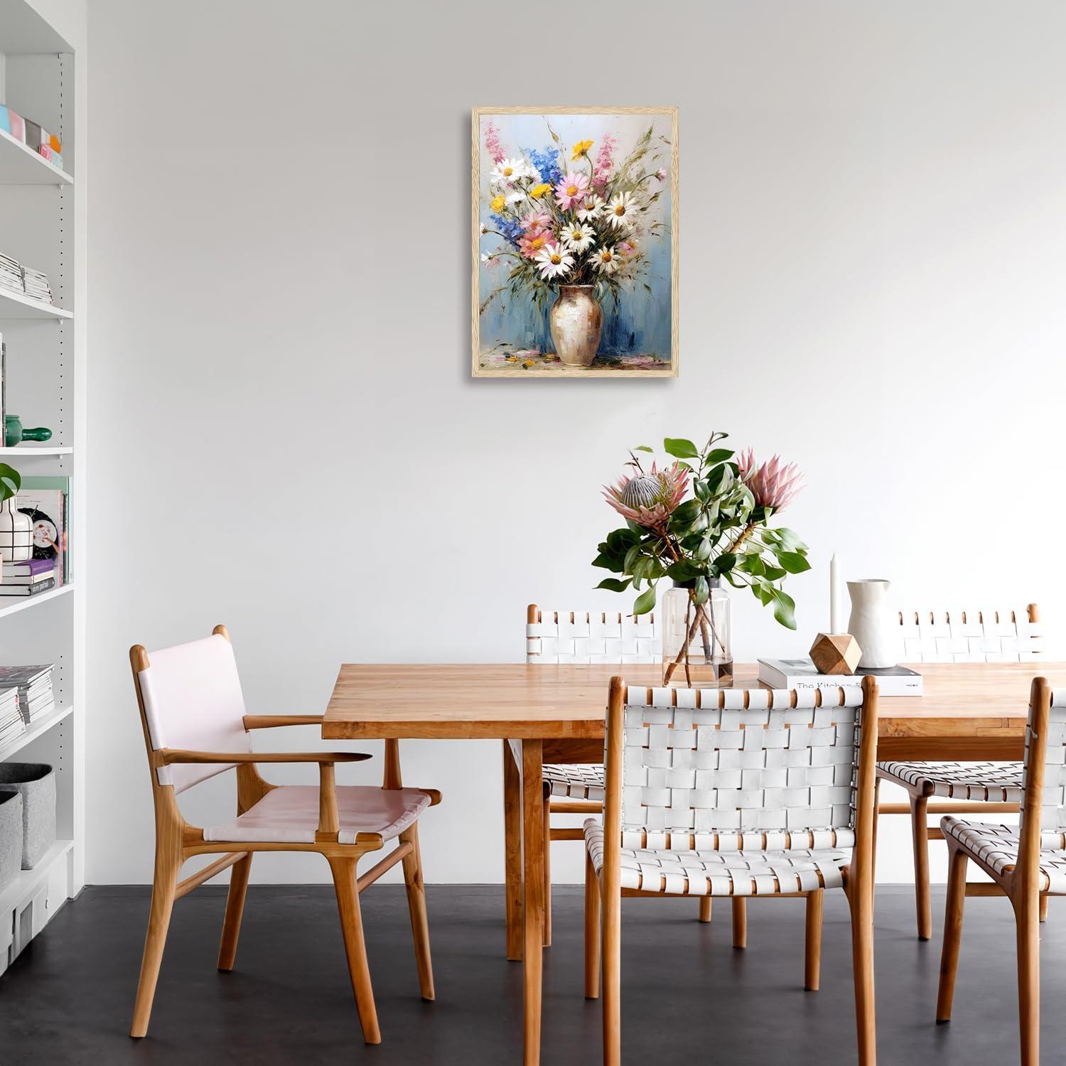 Vintage Bauernhaus Blumen Bilder auf Leinwand 30x40 cm