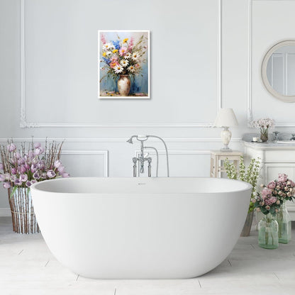 Vintage Blumen Leinwand Wandbilder 30x40 cm Wohnzimmer Deko