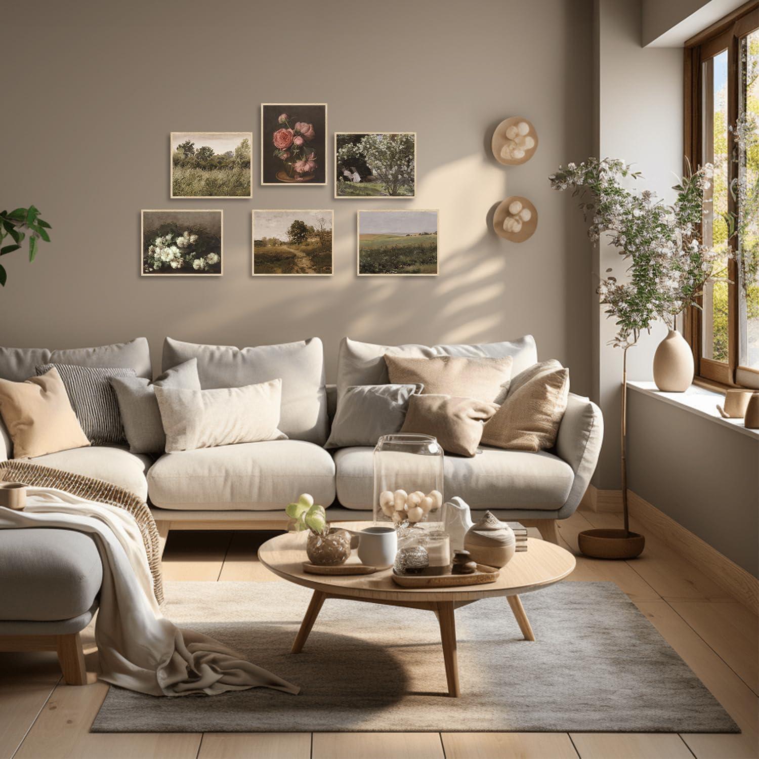 Vintage Rustikale Französisches Land Wandbilder Blumen Leinwand 20x25