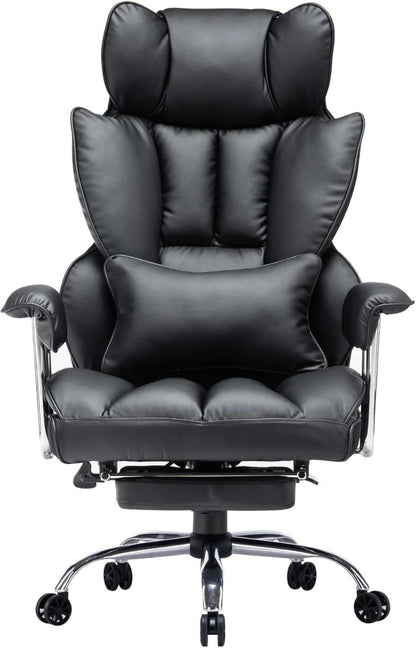 Ergonomischer Bürostuhl mit Fußstütze und Lendenwirbelstütze