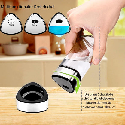 SAEIV 6er Pack Gewürzdosen 100ml Dreieck Form luftdicht Verschluss
