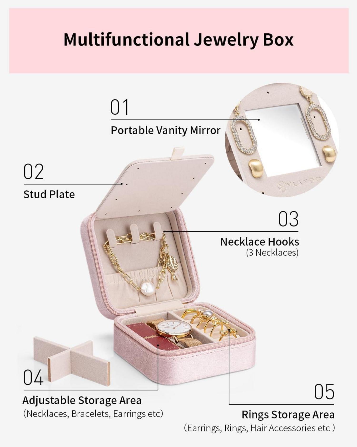 Personalisiertes Schmuckkästchen mit Q Metallbuchstaben, Samt-Futter - Ideales Geschenk für Frauen, Mädchen