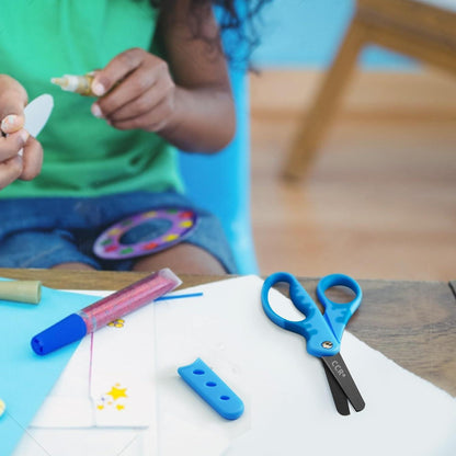 Kinderschere Schwarz 13,5 cm Beschichtet Weicher Griff Hülle - Haus Schule