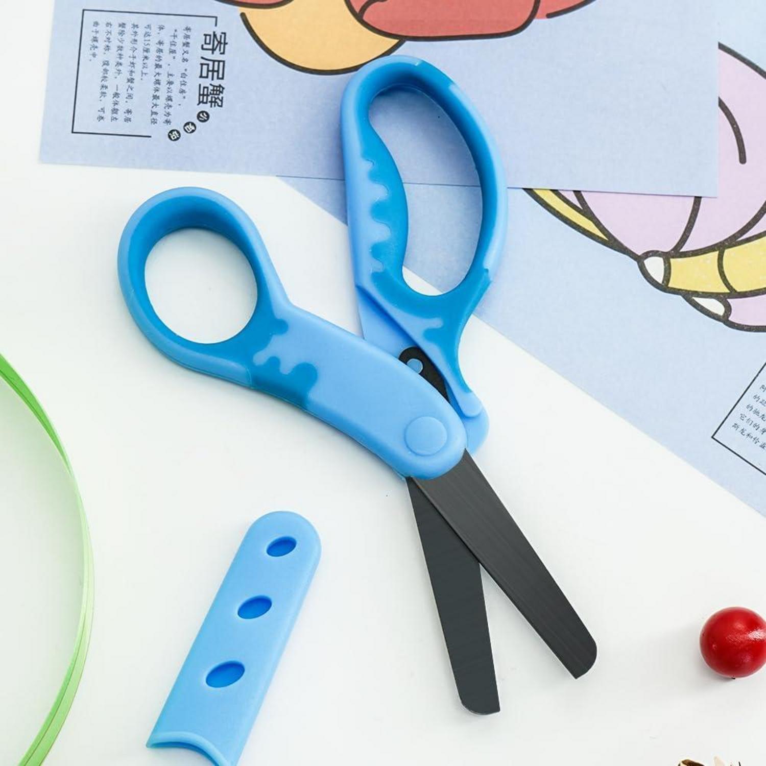 Kinderschere Schwarz 13,5 cm Beschichtet Weicher Griff Hülle - Haus Schule
