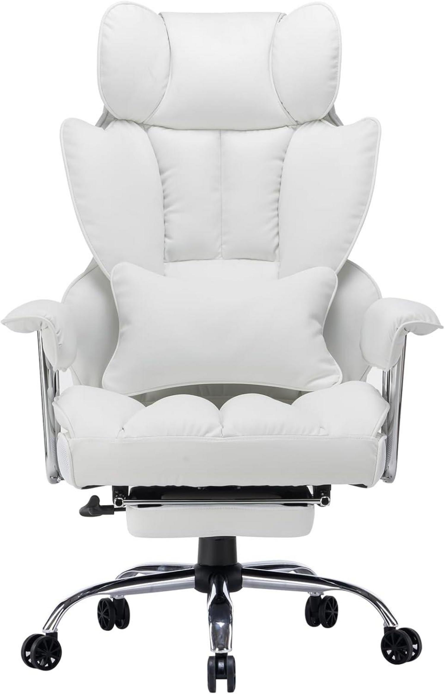 Efomao Ergonomischer Chefsessel mit Fußstütze und Lendenwirbelstütze