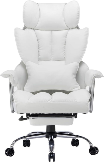 Efomao Ergonomischer Chefsessel mit Fußstütze und Lendenwirbelstütze