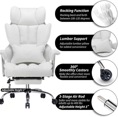 Bürostuhl ergonomisch 200 kg mit Beinauflage und