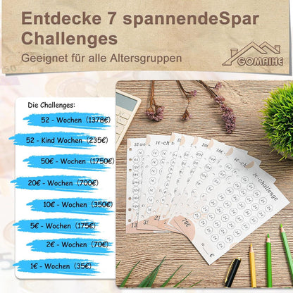 Budget Planner A6 PU Leder Geld Organizer Haushaltsbuch Schwarz