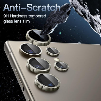 Kameraschutz für Samsung Galaxy S24 Ultra, 9H Gehärtetes Glas, Metallring Abdeckung, Einfache Installation, HD Klar, 1 Set