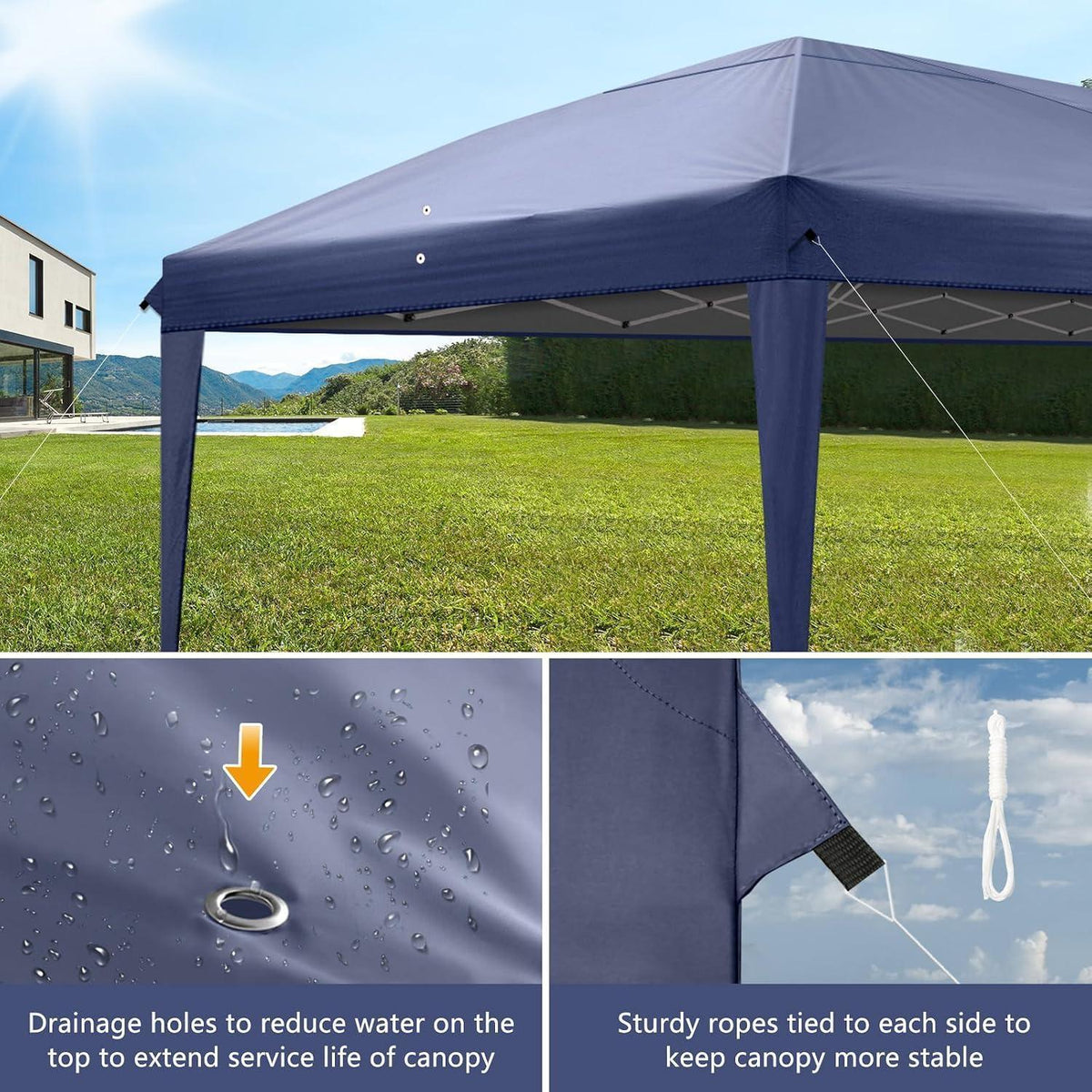 3x6m Faltpavillon Wasserdicht – Winterfest & Höhenverstellbar